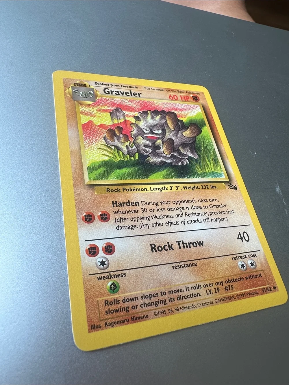 Pokemon Graveler Trading Card (37/62)